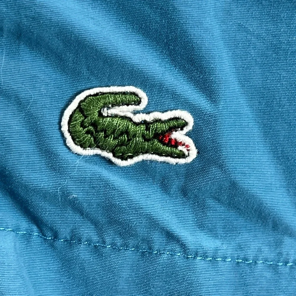 Lacoste Swim Trunks Blue Nylon Drawstring Mesh Lined‎ Men's Size 7 XL